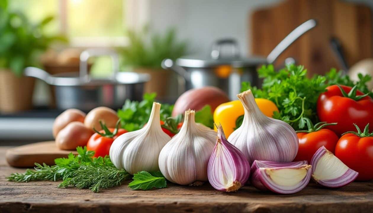 découvrez tous les bienfaits de l'ail dans notre guide complet ! apprenez à l'utiliser en cuisine pour rehausser vos plats et explorez ses vertus pour la santé. transformez votre alimentation grâce à cet ingrédient puissant et savoureux.