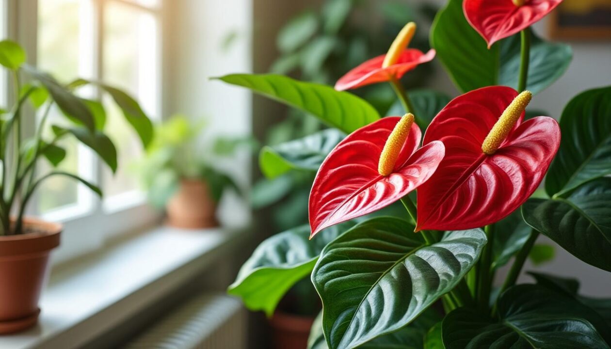 découvrez notre guide complet sur l'anthurium, une plante exceptionnelle. apprenez à prendre soin de cette beauté tropicale avec des conseils sur l'arrosage, la lumière et l'entretien pour qu'elle fleurisse toute l'année.