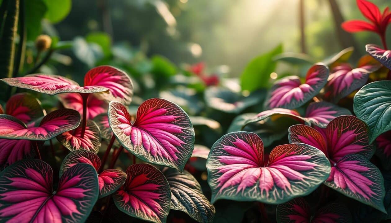 guide complet du caladium: conseils pour planter, arroser et entretenir; lumière, température, rempotage, maladies. réussissez vos plantes exotiques.